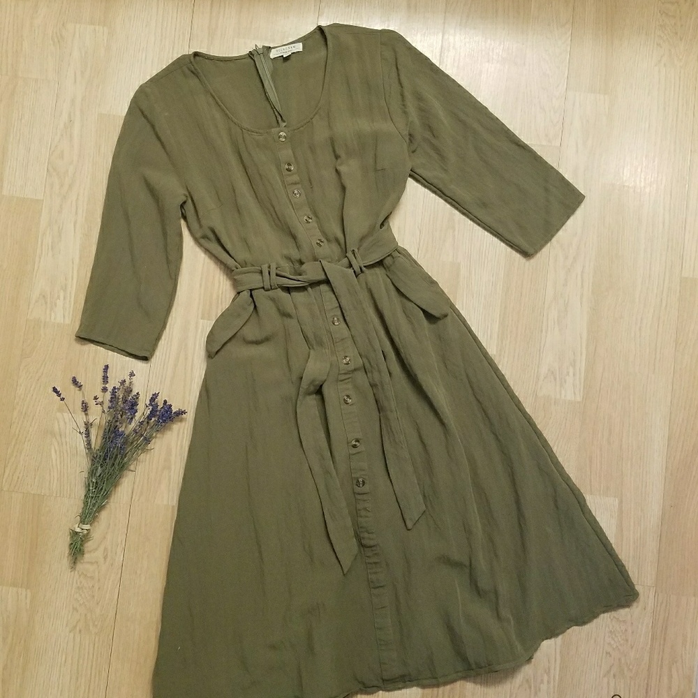 Olive Green Midi Dress